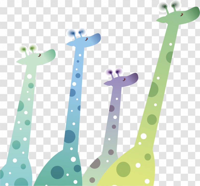 Cartoon Illustrator Illustration - Mammal - Giraffe Transparent PNG