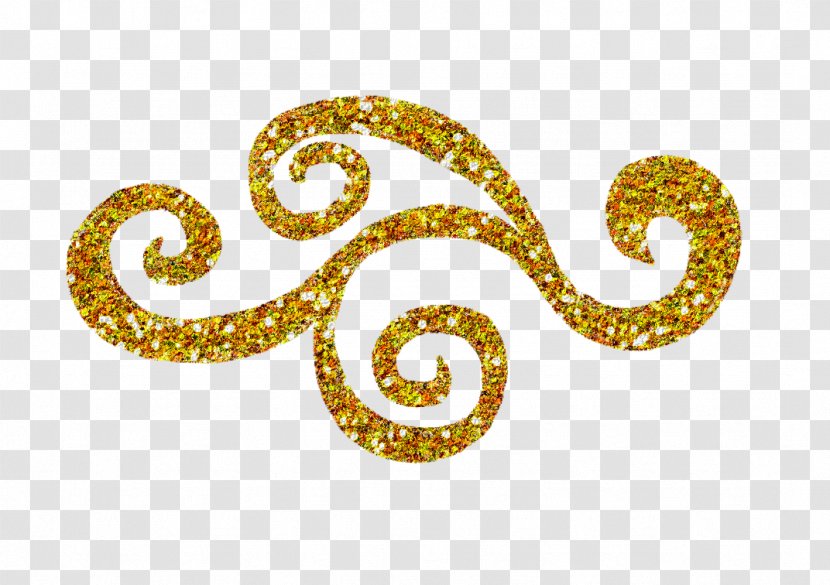 Glitter Gold Clip Art - Symbol - Swirls Transparent Image Transparent PNG