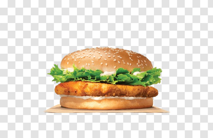 Chicken Sandwich Whopper Hamburger Crispy Fried Big King - Buffalo Burger - Fish Transparent PNG