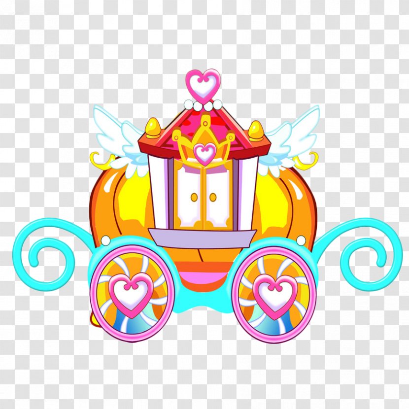 Cinderella Pumpkin Cartoon - Pattern - Love Carriage Transparent PNG