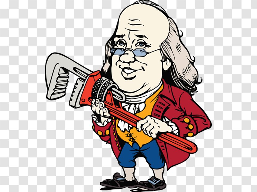 Benjamin Franklin Plumbing Plumber Drain Cleaners - Cartoon Transparent PNG