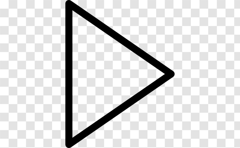 Right Triangle Clip Art - Black And White - Triangular Arrow Transparent PNG