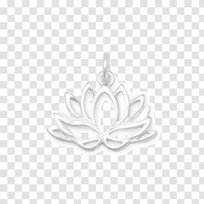 Charm Bracelet Jewellery Earring Silver - Black And White - Lotus Transparent PNG