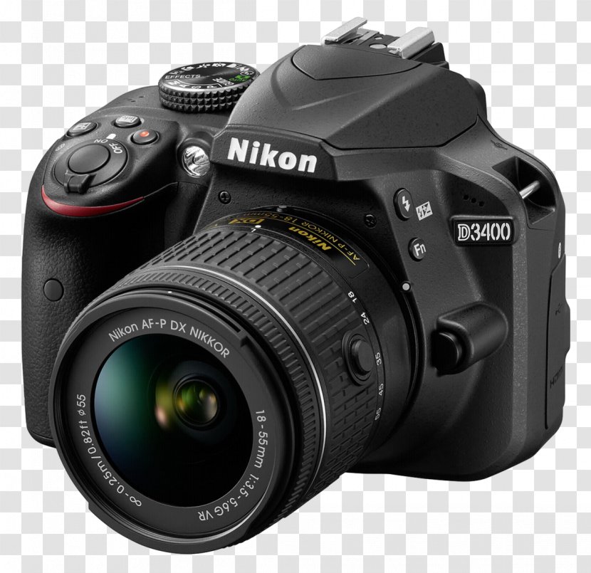 Nikon D5300 D3400 Digital SLR AF-S DX Zoom-Nikkor 18-55mm F/3.5-5.6G Kit Lens - Camera Accessory Transparent PNG