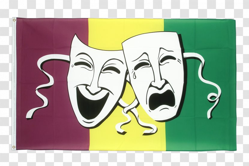 Sock And Buskin Tragedy FlagMan Comedy - Flag Of Jamaica Transparent PNG
