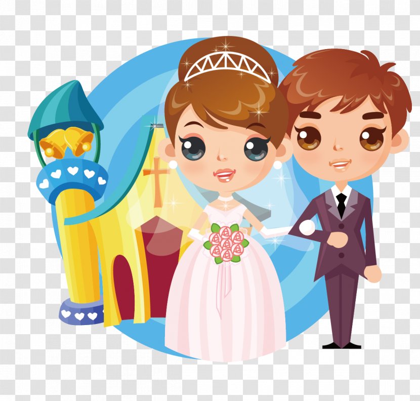 Wedding Invitation Bridegroom Save The Date - Frame - Cartoon Lovers Transparent PNG