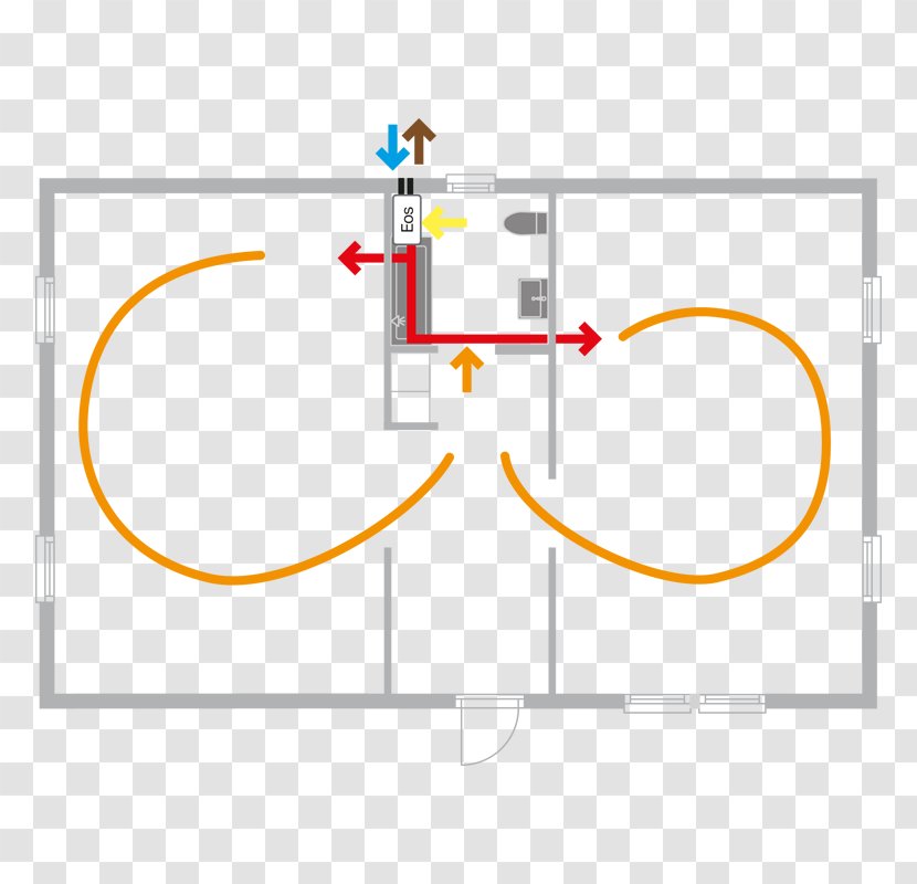 Från- Och Tilluftsventilation Med Värmeväxlare Heat Recovery Ventilation Exchanger Värmeåtervinning - Eos Transparent PNG