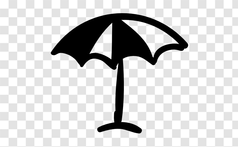 Sun Umbrella - Logo - Black And White Transparent PNG