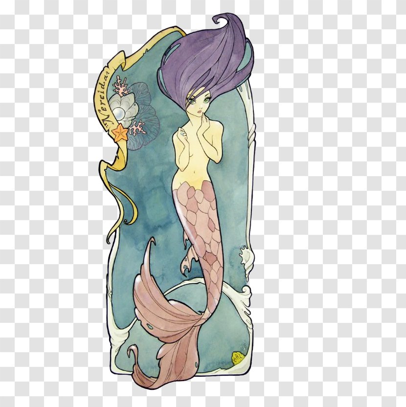 The Little Mermaid Ariel Fairy Merman - Mythical Creature - Sleeping Transparent PNG