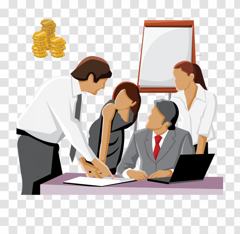 Vector Business People - Sitting - Service Transparent PNG