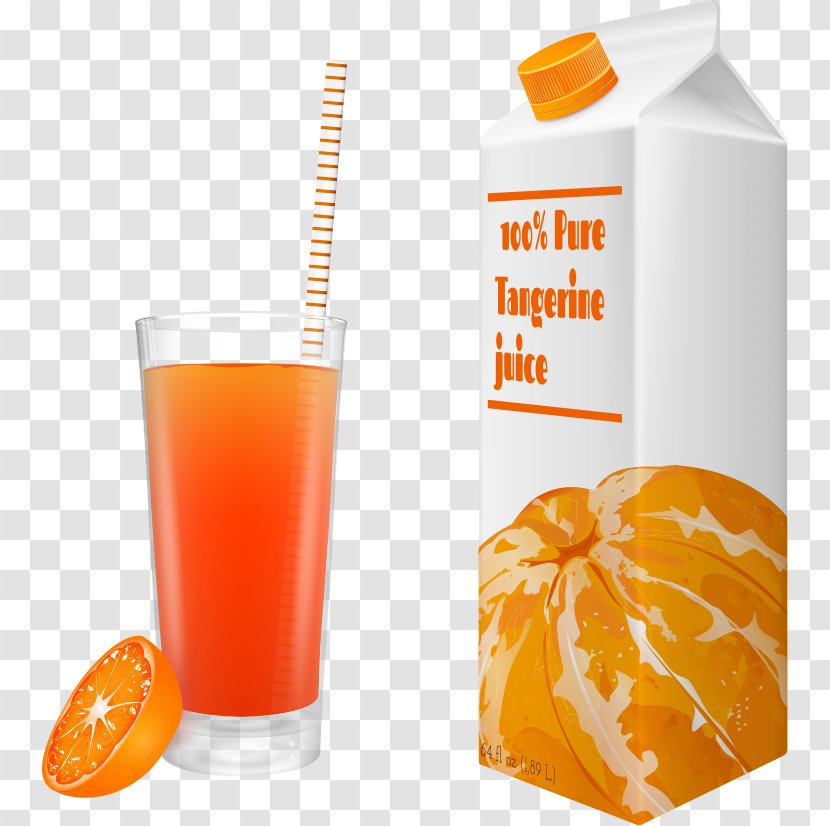 Orange Juice Drink - Vector And Transparent PNG