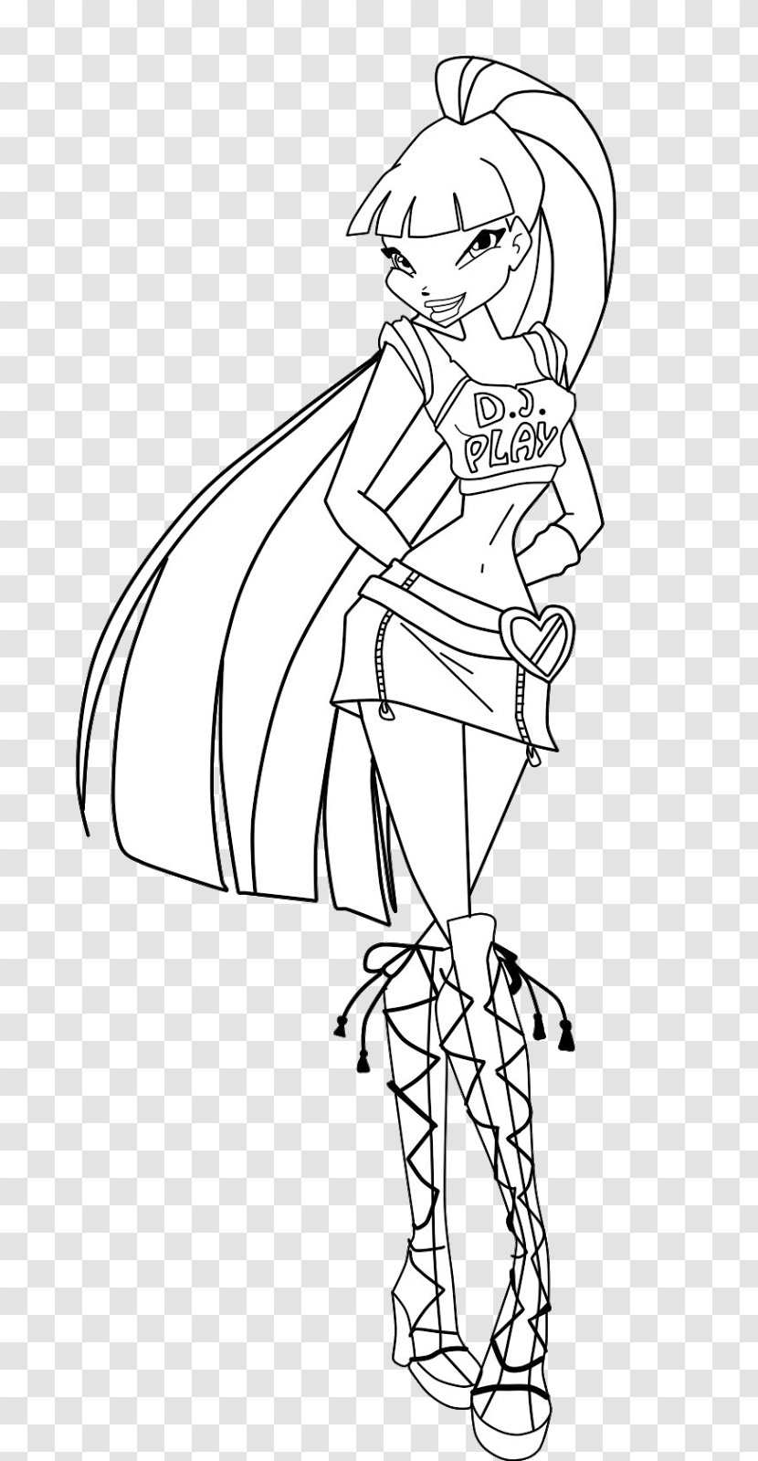 Tecna Winx Club: Believix In You Drawing Line Art Sirenix - Standing - Joint Transparent PNG