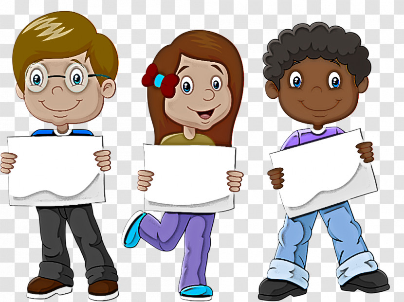 Cartoon Animation Sharing Child Transparent PNG