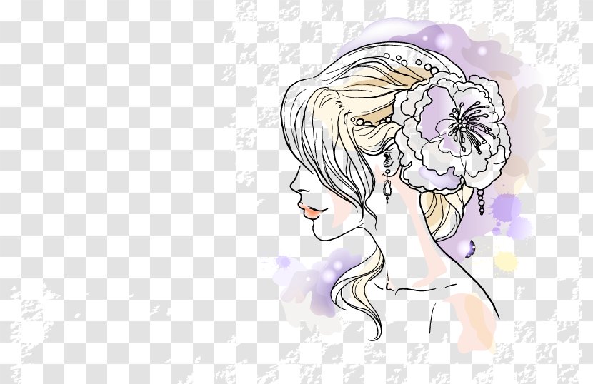 Woman Fashion Illustration - Watercolor - Hand-painted Artwork Bride Vector Material Transparent PNG