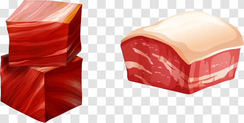 Meatloaf Pork - Red - Vector Hand Painted Meat Transparent PNG