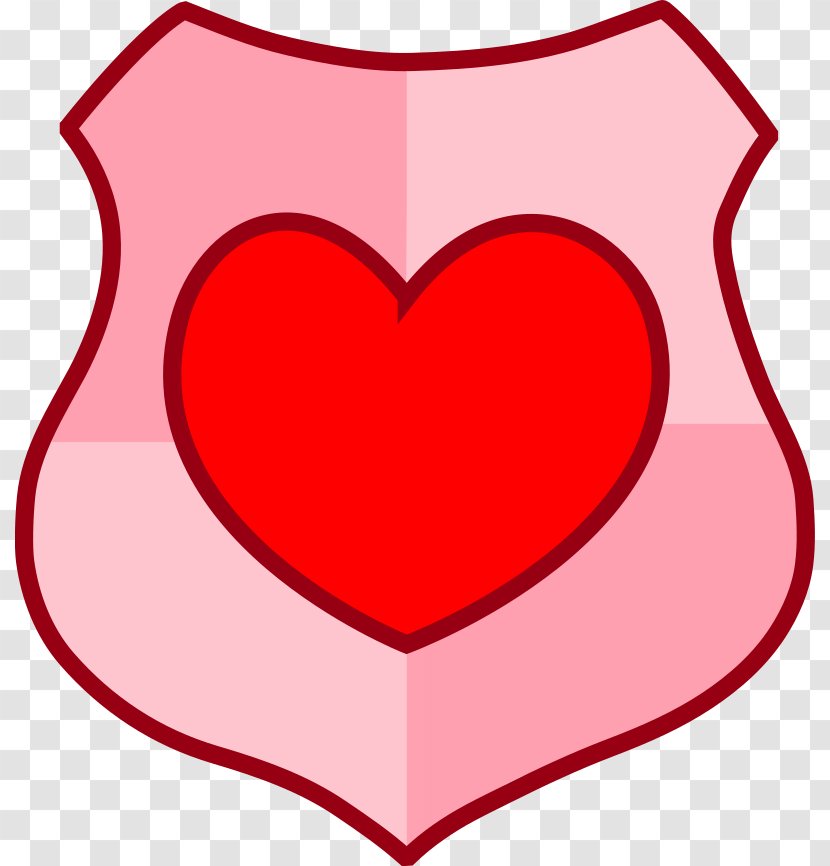 Shield Clip Art - Silhouette - Pink Heart Transparent PNG