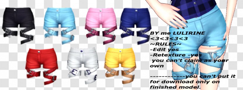 MikuMikuDance DeviantArt Hatsune Miku Jeans The Sims 4 - Mmd Shorts Transparent PNG