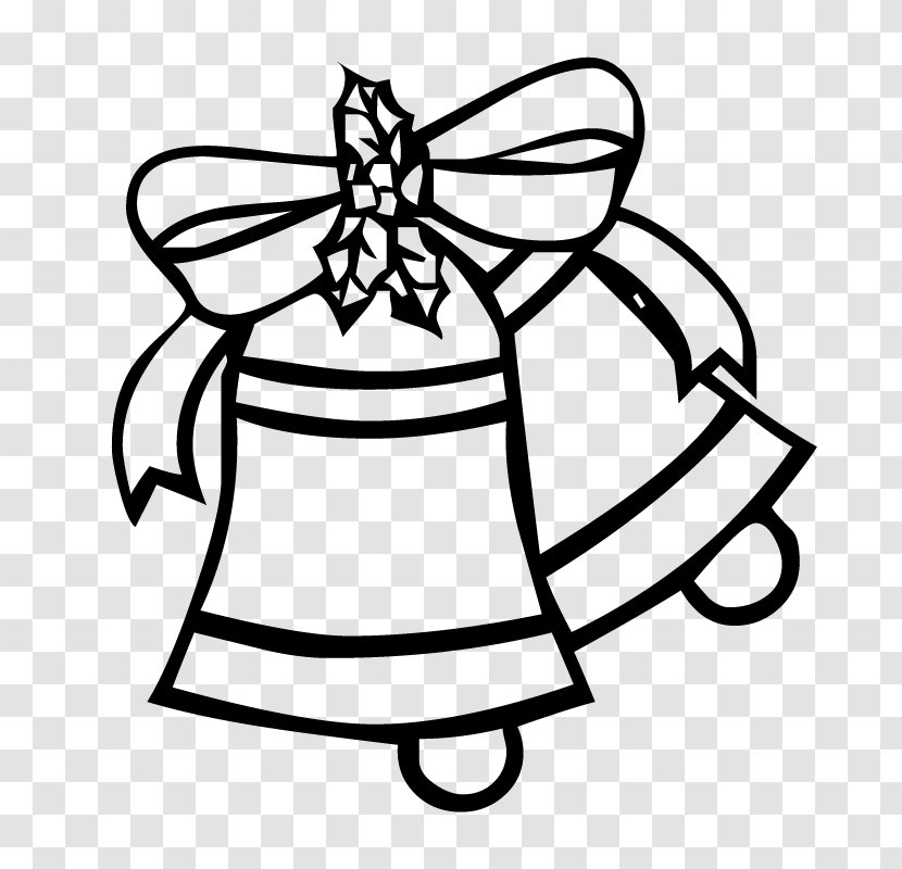 Coloring Book Belle Drawing Christmas - White - Bell Transparent PNG