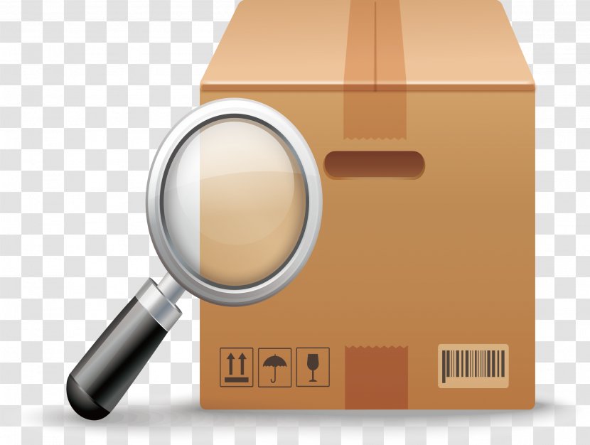 Adobe Illustrator Icon - Courier - Magnifying Glass And Cardboard Transparent PNG