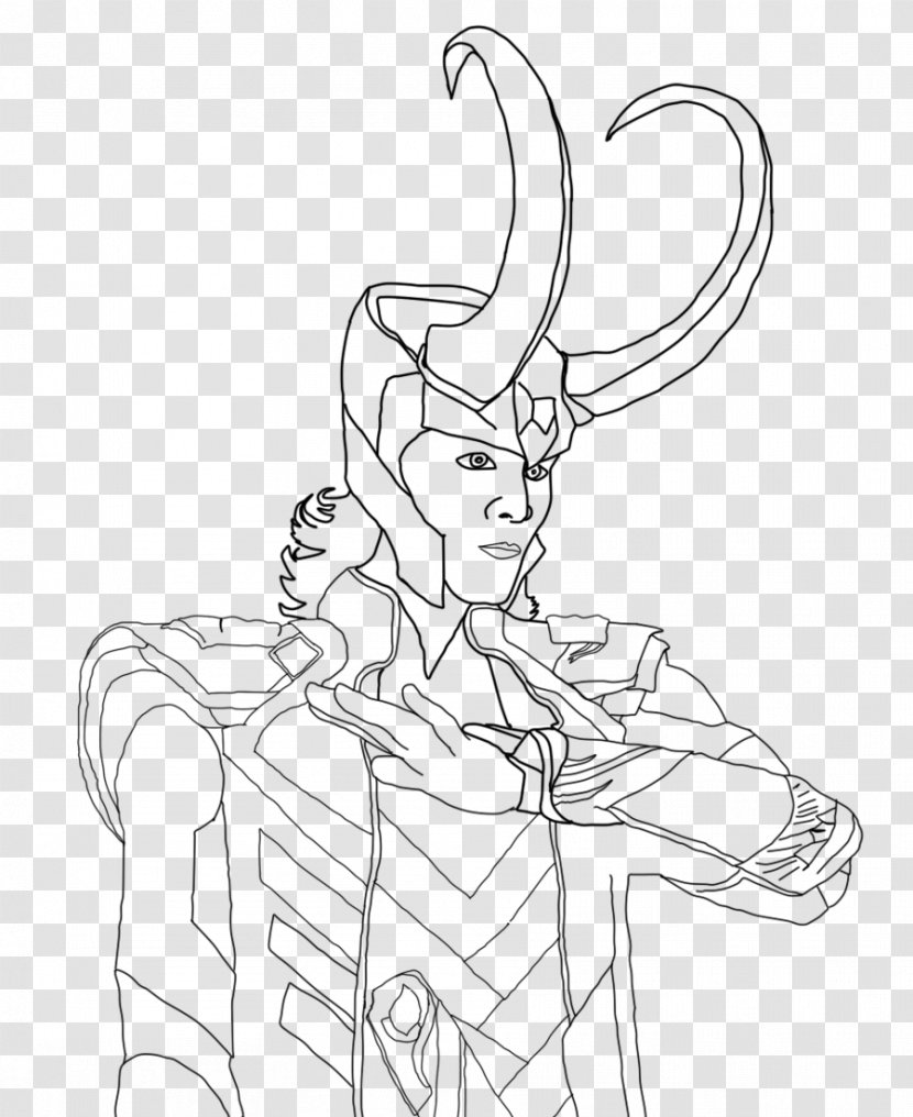 Loki Thor Coloring Book Iron Man Black Widow - Finger Transparent PNG