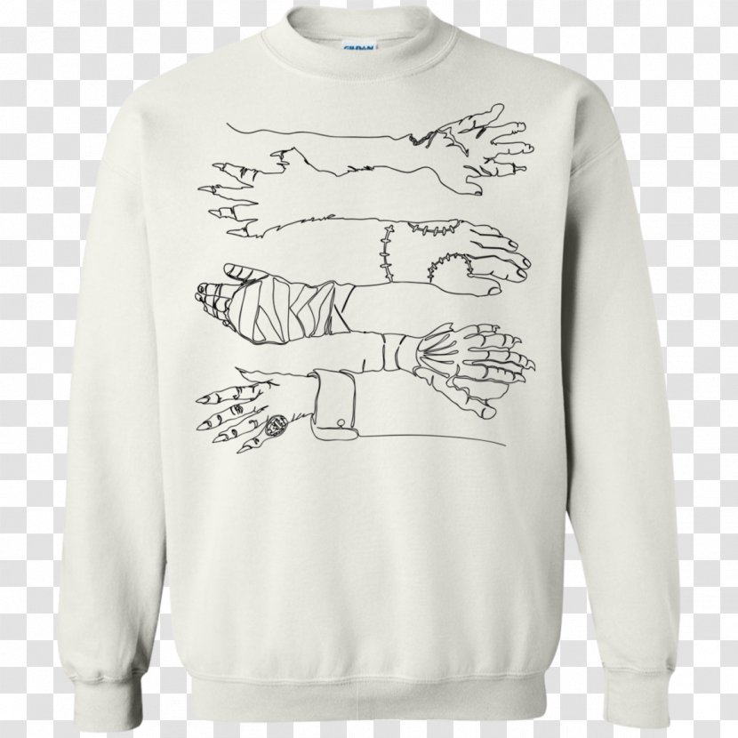 T-shirt Hoodie Sweater Sleeve - Sweatshirt Transparent PNG
