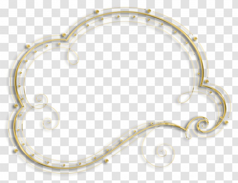 Dialog Box - Oval - Gold Curly Borders Decorated Transparent PNG