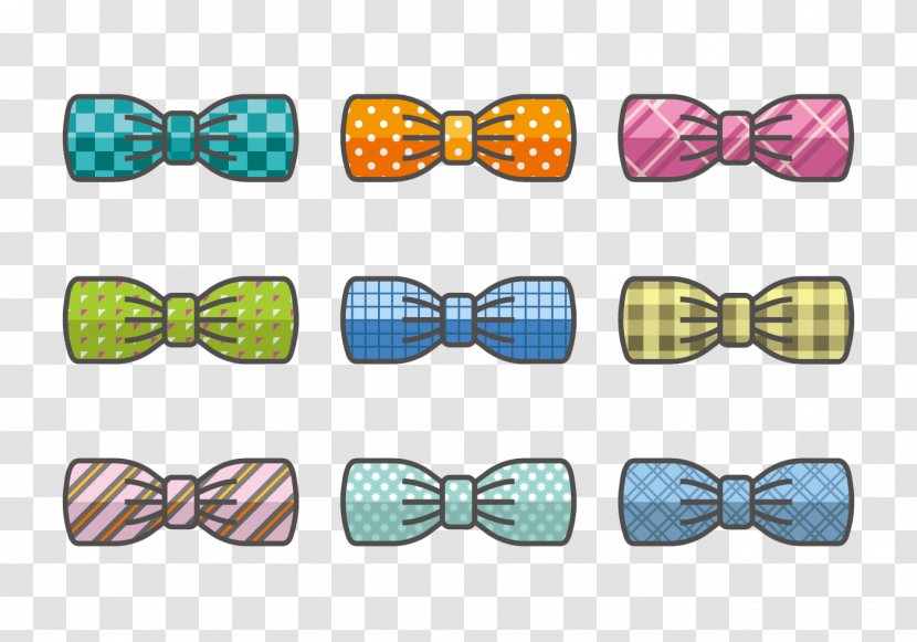 Bow Tie Euclidean Vector Shoelace Knot - Eyewear - Different Styles Of Transparent PNG