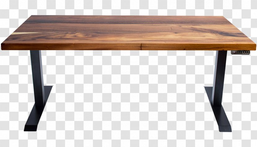 Standing Desk Wood Stain Hardwood - As Built - Stand Up Table Transparent PNG