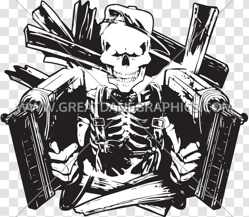 Nail Gun Drawing Art - Cartoon - Skeleton Transparent PNG