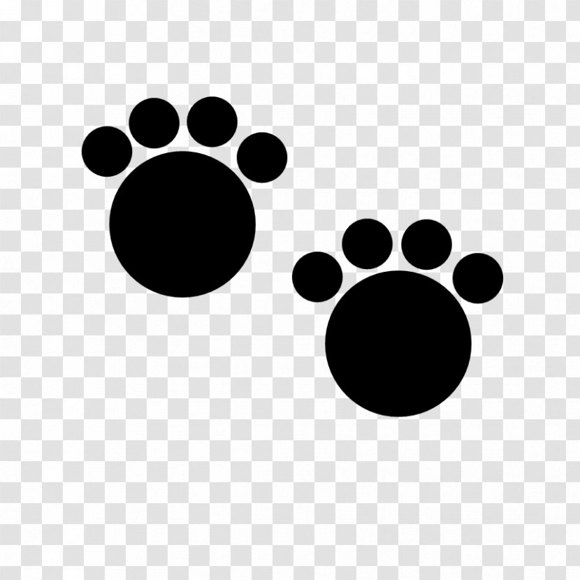 Paw Nose Snout Clip Art Font - Blackandwhite Logo Transparent PNG