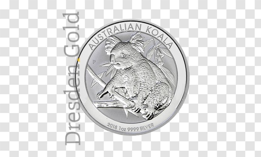 Silver Coin Perth Mint Koala - Animal Transparent PNG