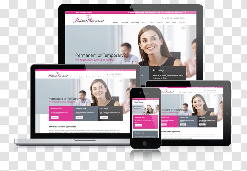 Highland Recruitment Web Design Development Shot To Pieces - Bowral - Video Production / Drone OperationsRecruitment Transparent PNG