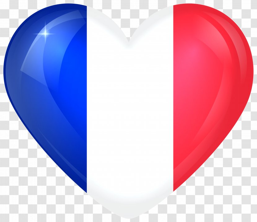Flag Of France Blue Heart - Frame Transparent PNG