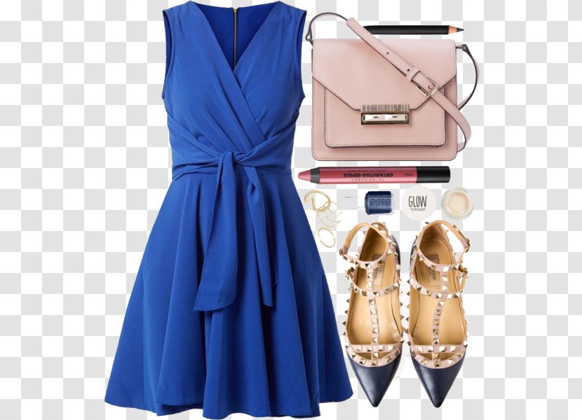 Blue Cocktail Dress High-heeled Footwear Shoe - Day - And High Heels Transparent PNG