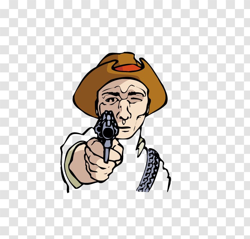 American Frontier Cowboy Download Clip Art - Cartoon - Gun Man Transparent PNG