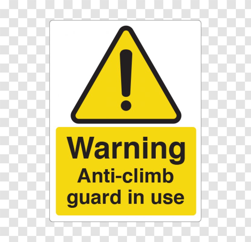 Warning Sign Hazard Safety Signage - Yellow - Climb Transparent PNG
