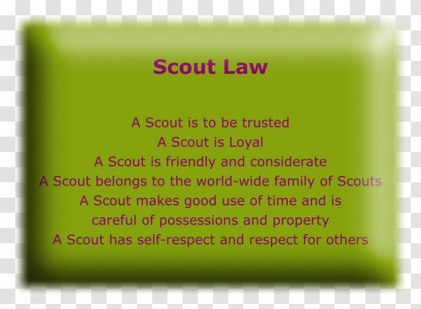 Scout Law Promise Scouting Scouts Cub - Grass Transparent PNG