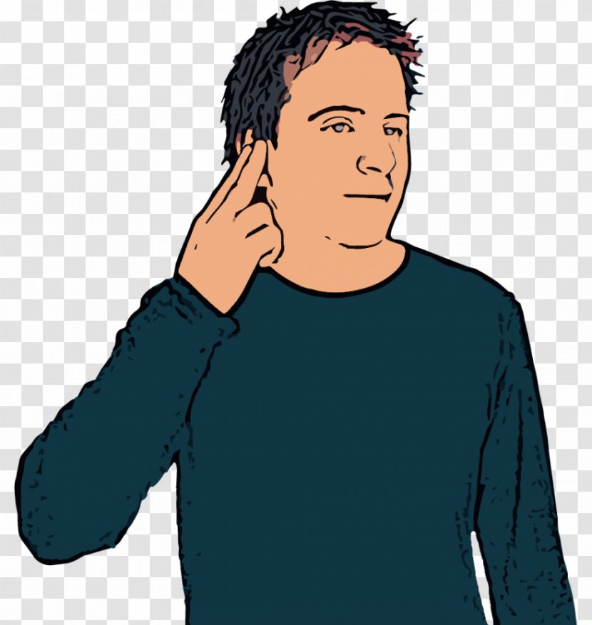 Deaf Culture Hearing Loss British Sign Language Clip Art - Portrait - Cliparts Transparent PNG