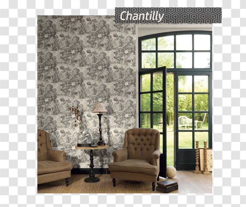 Paper Toile Textile Wall Wallpaper - Natural Fiber - Chantilly Transparent PNG