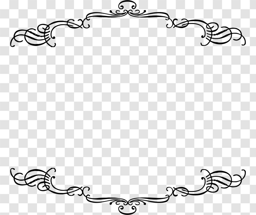 Black And White Picture Frames Line Art Clip - Rectangle - Frame Transparent PNG