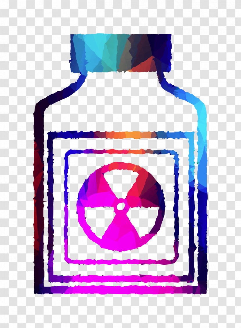 Glass Bottle Vehicle License Plates Purple Radioactive Decay - Sign Transparent PNG