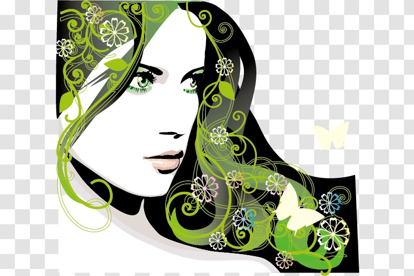 Venice Green Goddess Collective Leafly - Color - Fashion Woman Background Pattern Transparent PNG