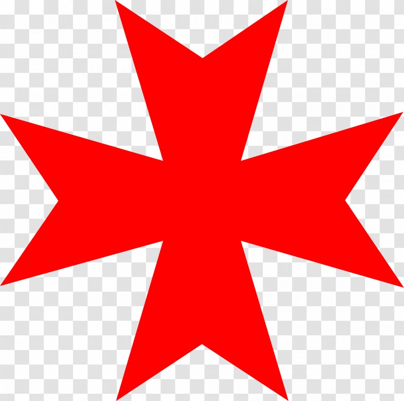 Maltese Dog Cross Clip Art - Symbol - Red Star Decoration Transparent PNG