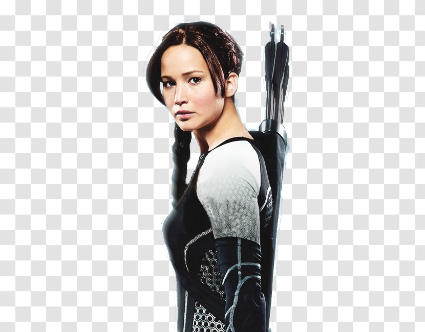 Jennifer Lawrence Katniss Everdeen Catching Fire Mockingjay The Hunger Games - Black Hair - Photo Transparent PNG
