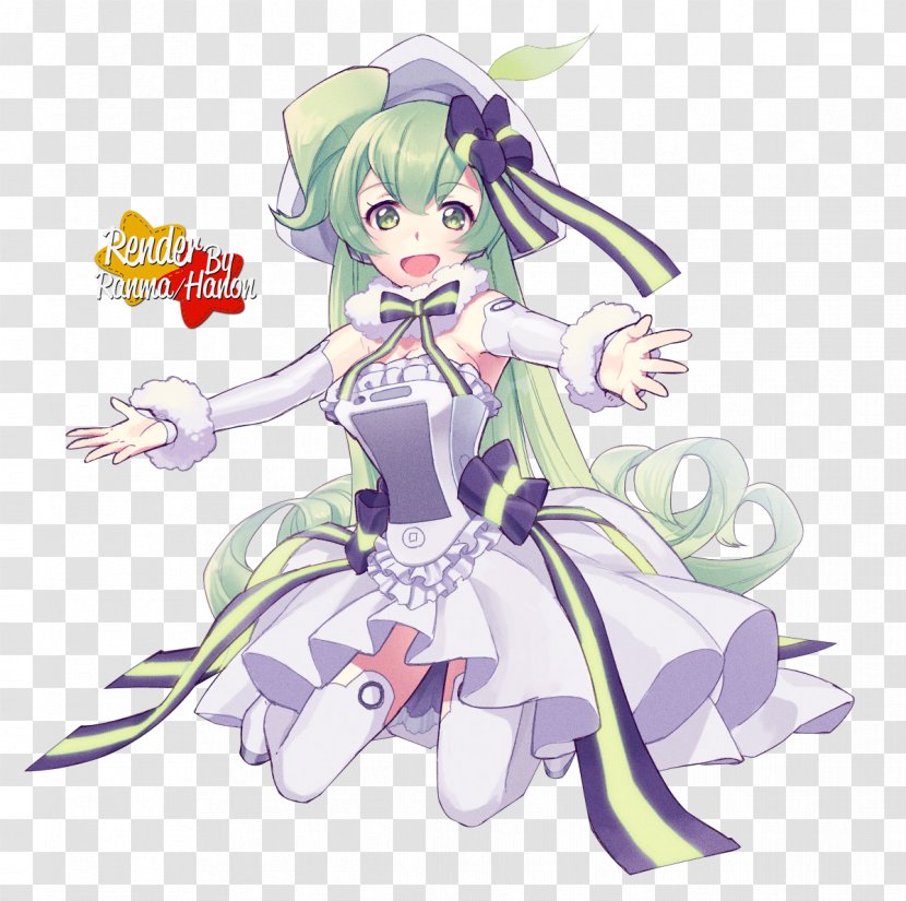 Macne Nana Vocaloid 4 Hatsune Miku Utau - Watercolor Transparent PNG