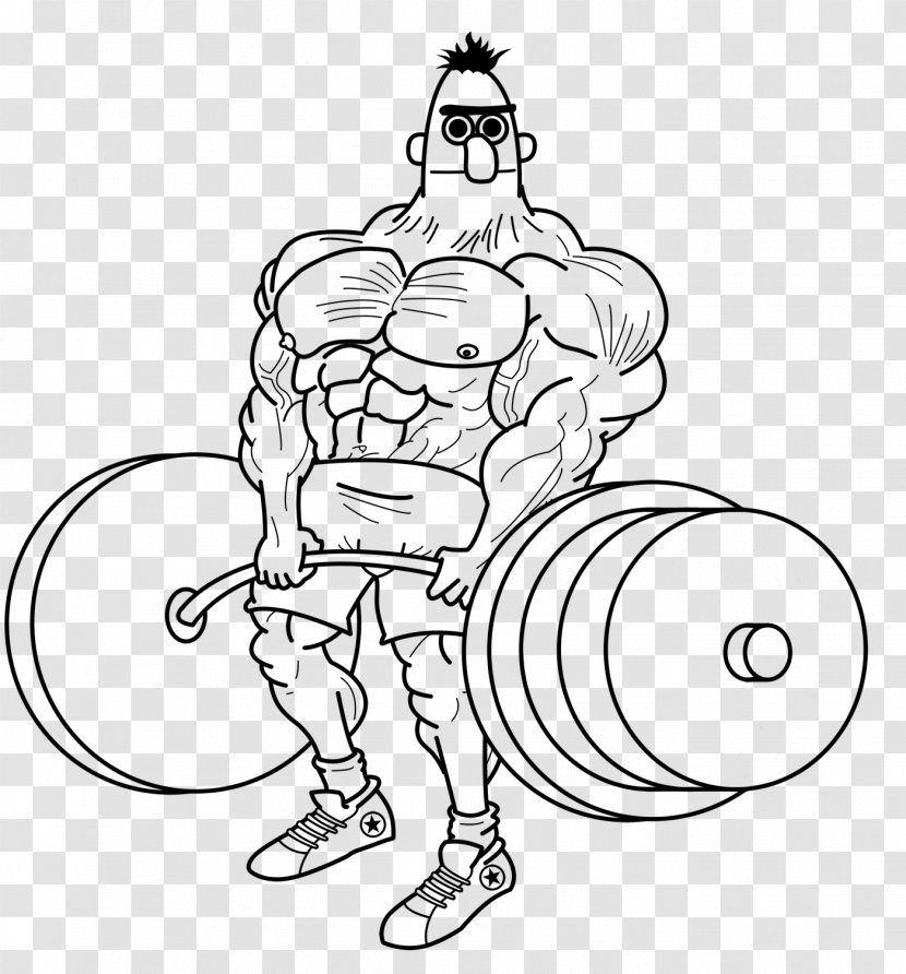 Deadlift Drawing Squat Exercise Bodybuilding - Physical Fitness Transparent PNG