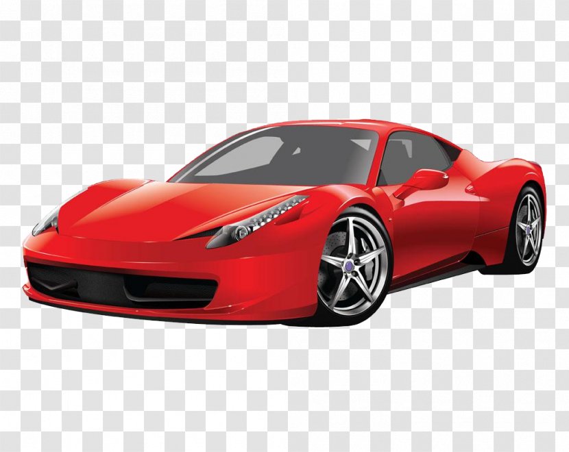 Ferrari F430 Sports Car 458 Speciale - Red Cartoon Rental Material Free To Pull Transparent PNG