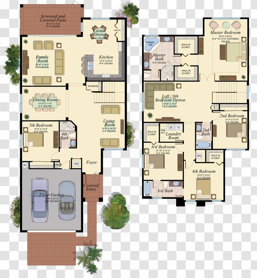 Floor Plan Residential Area Property - Elevation - Park Transparent PNG