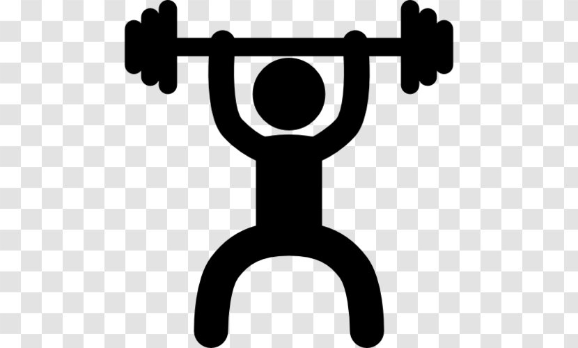 Olympic Weightlifting Weight Training Dumbbell - Black And White Transparent PNG