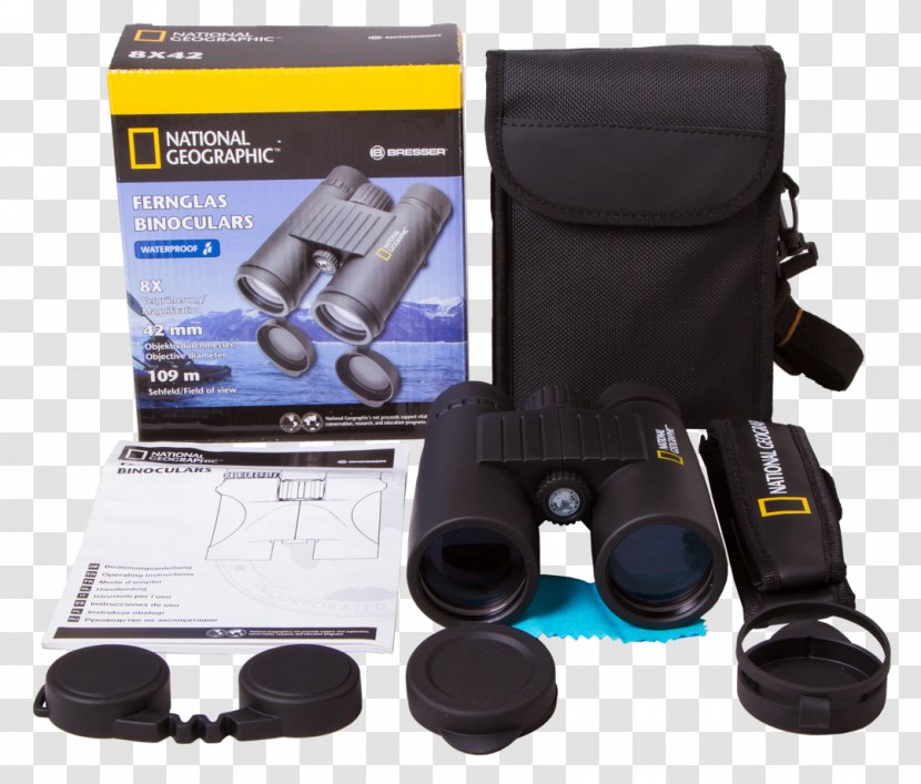 Binoculars Bresser Optics Telescope Binoculair - Lens Transparent PNG